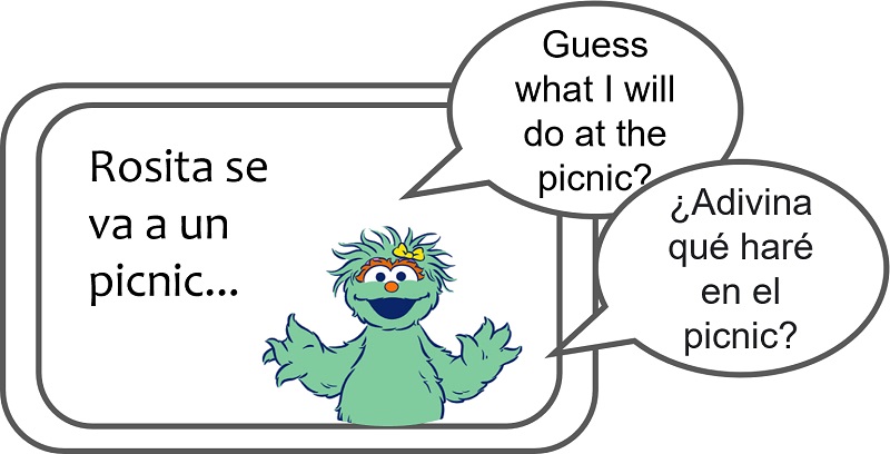 Rosita talks about going to a picnic in both English and Spanish.